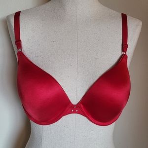 Sweet Nothings Red Satin Bra 34D